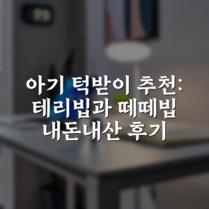 아기 턱받이 추천: 테리빕과 떼떼빕 내돈내산 후기