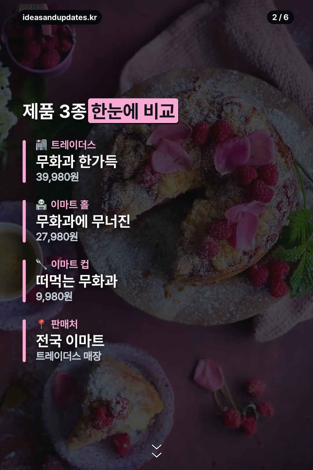 제품 3종 비교