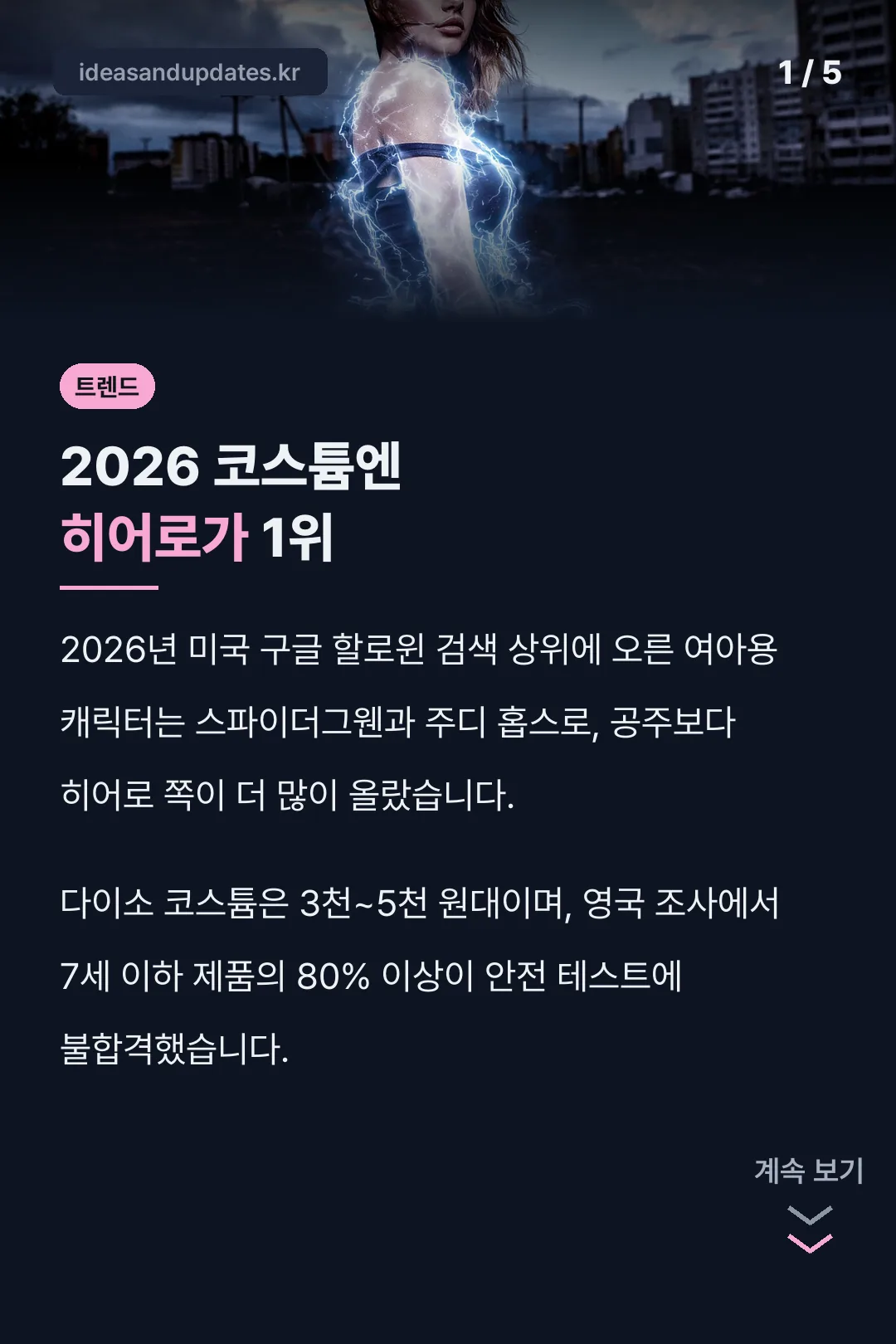 2026 코스튬 트렌드 히어로 1위
