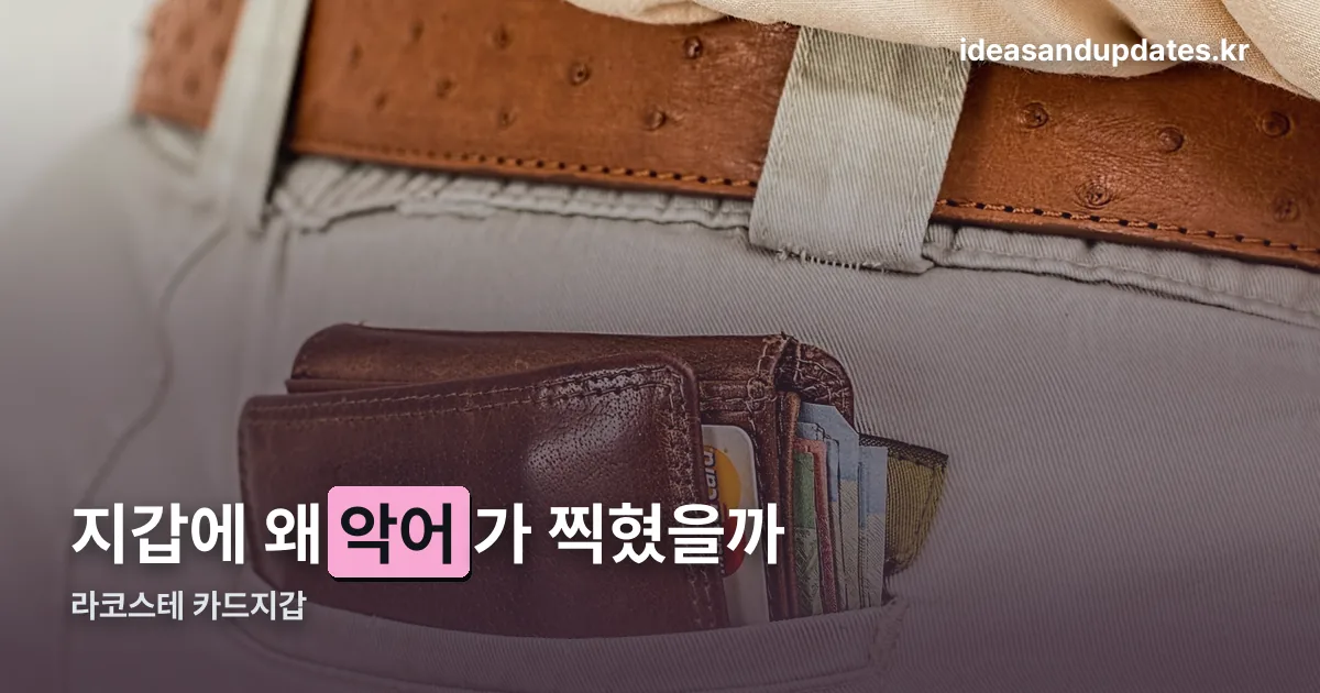 라코스테 카드지갑 정리 썸네일