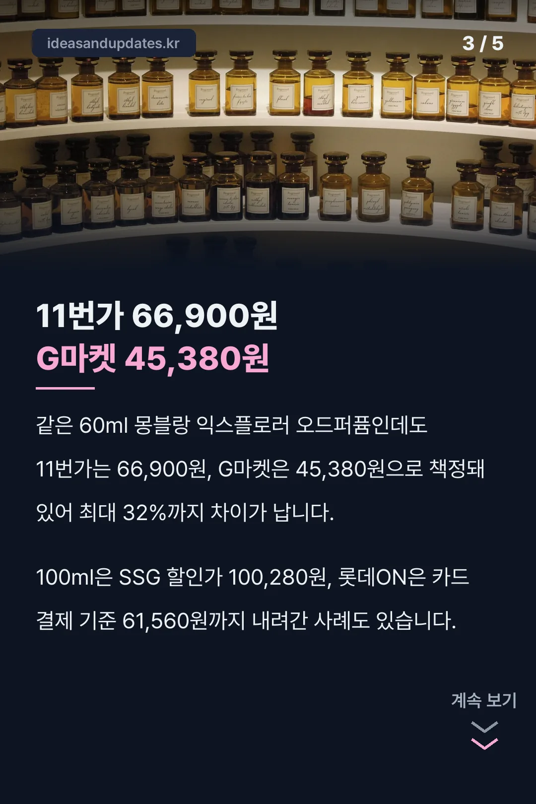 60ml 판매처별 가격차
