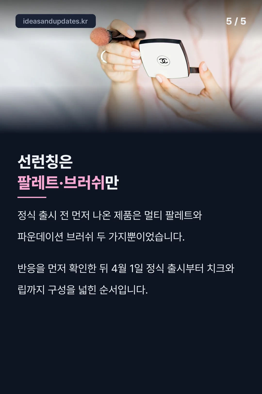 선런칭은 팔레트·브러쉬만